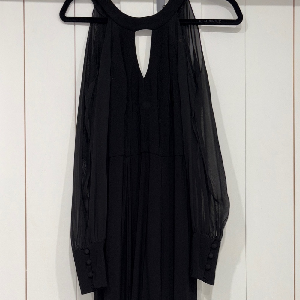Xscape Elegant Women Black Long Sleeve Dress Size 2